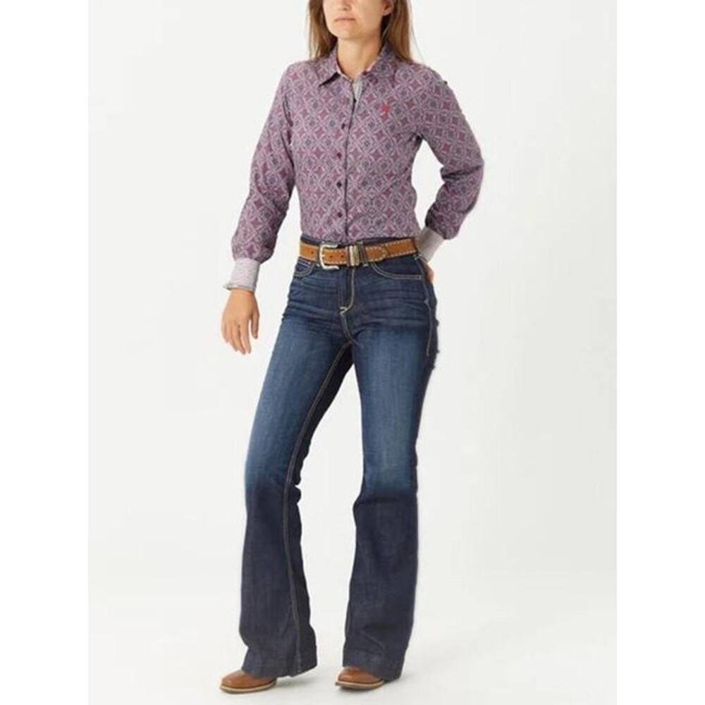 ARIAT Women's Ariat Rascal Slim Trouser Ella Wide Leg Jean Size 28 *EUC - Picture 5 of 14
